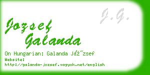 jozsef galanda business card